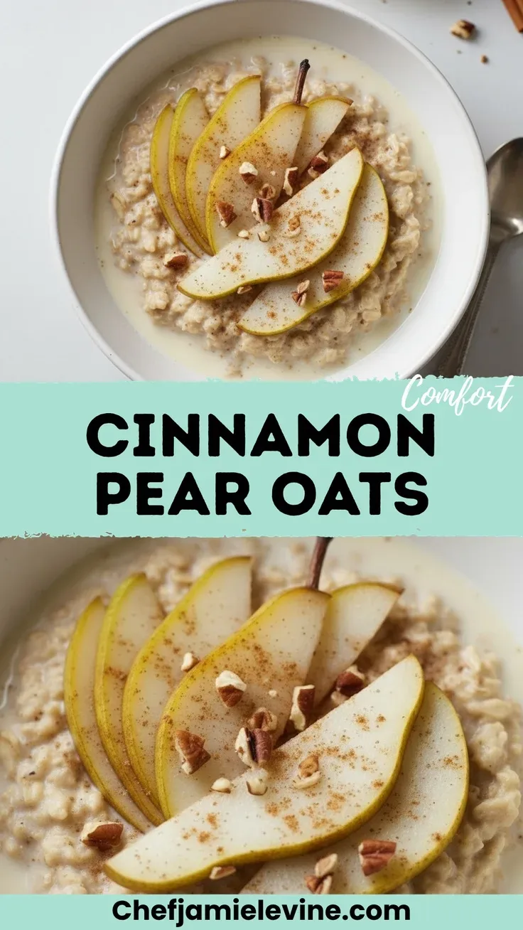 cinnamon pear overnight oats